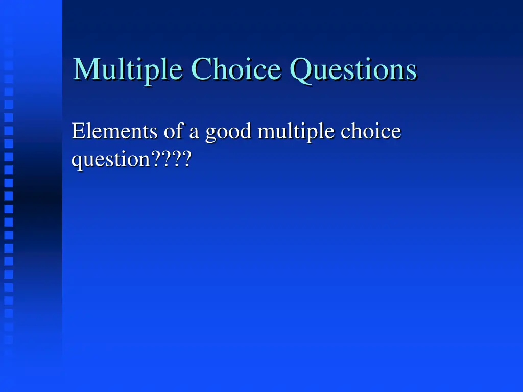multiple choice questions