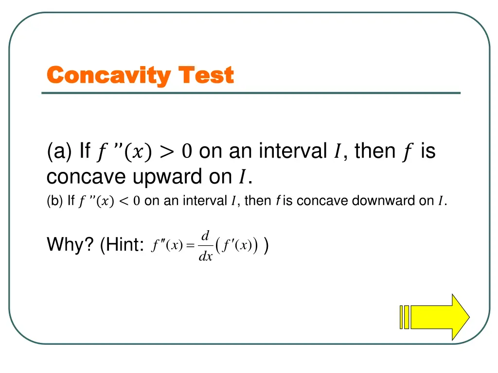 concavity test concavity test 1