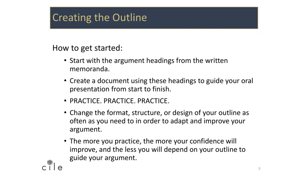 creating the outline 1