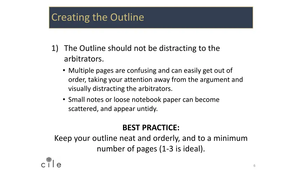 creating the outline 2