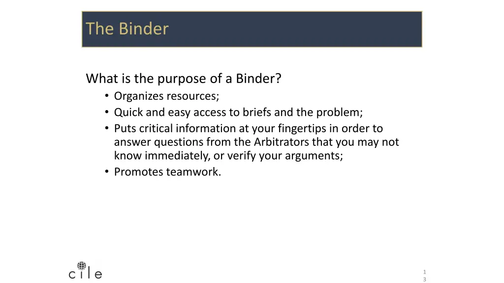 the binder
