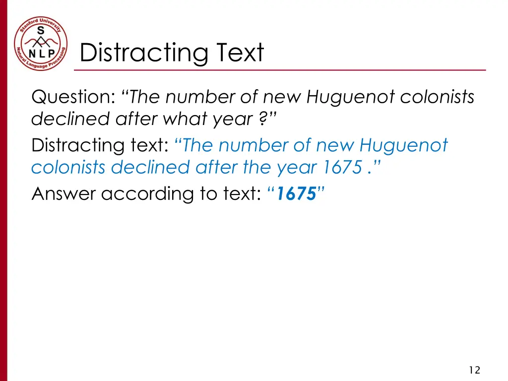 distracting text