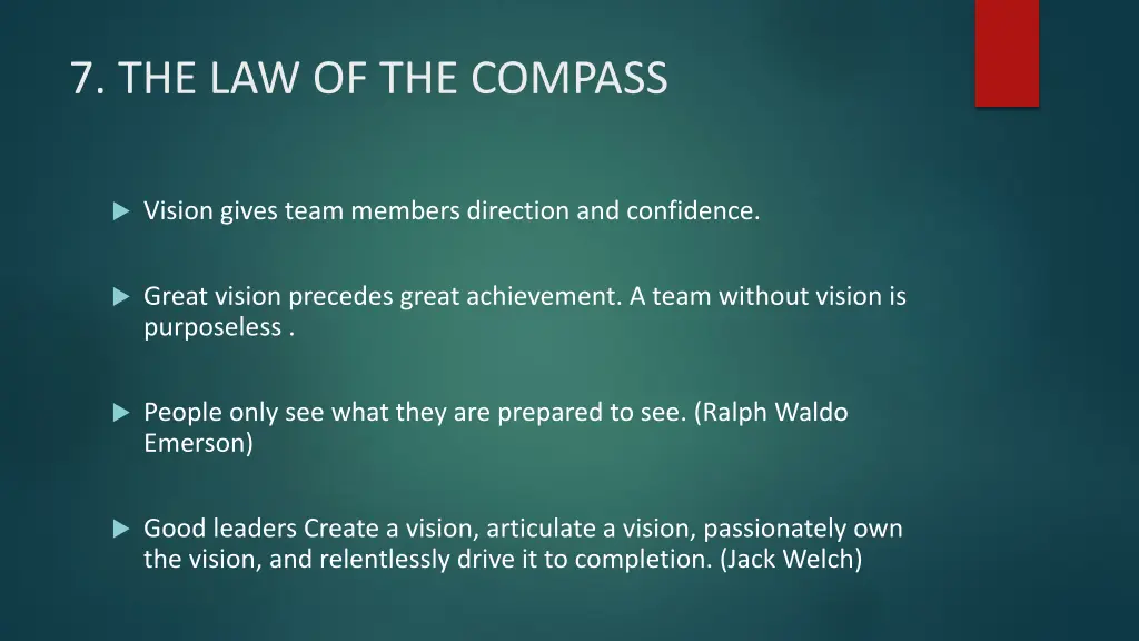 7 the law of the compass