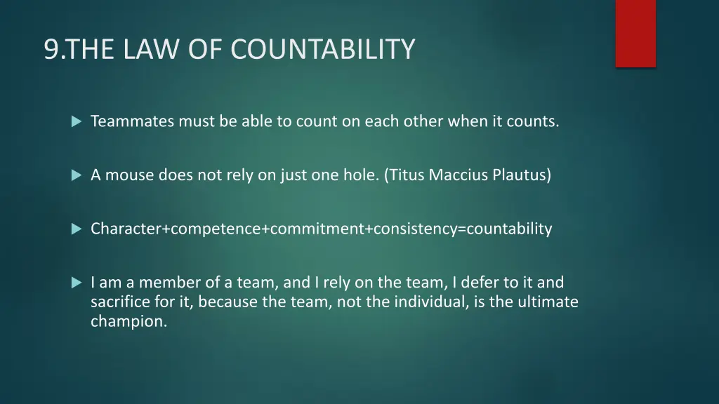 9 the law of countability