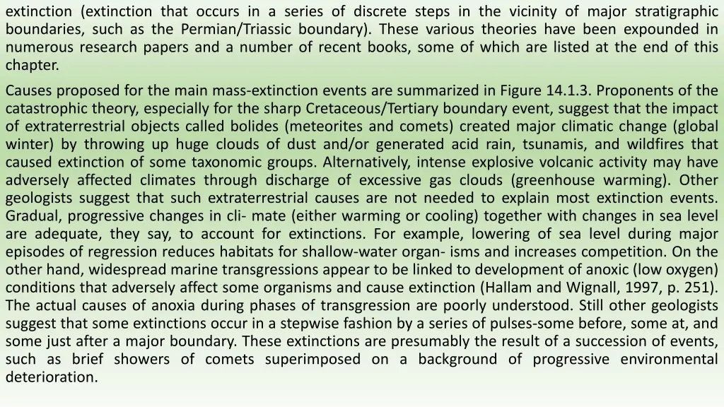 extinction extinction that occurs in a series