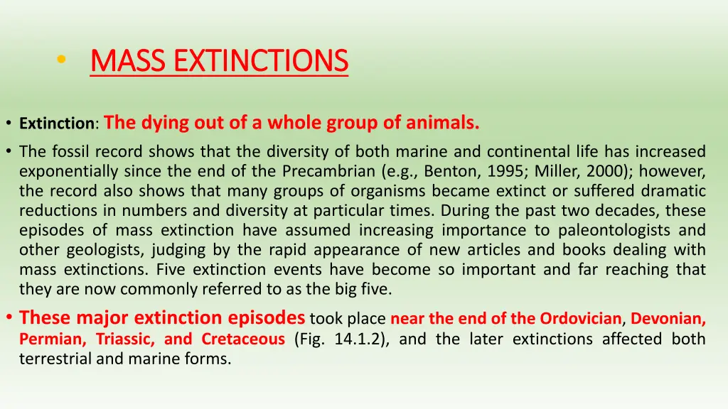 mass extinctions mass extinctions