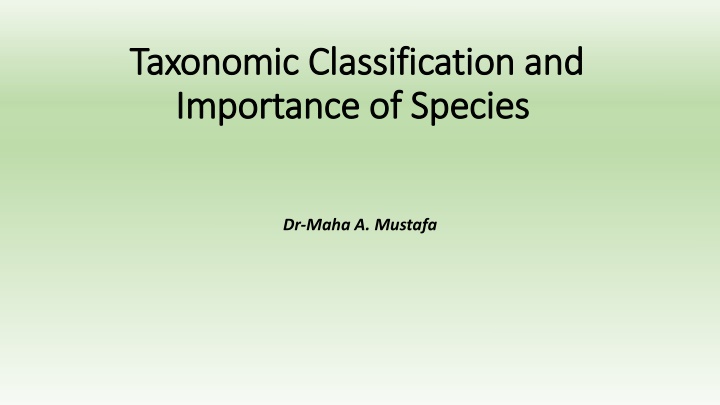 taxonomic classification and taxonomic