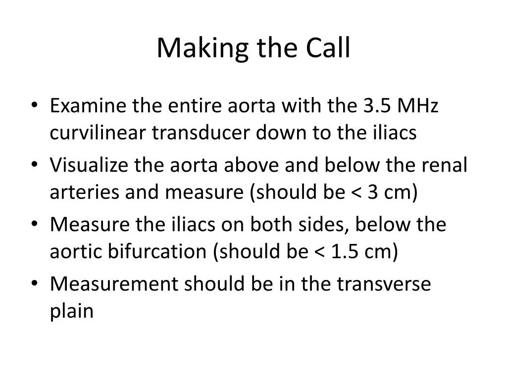 making the call