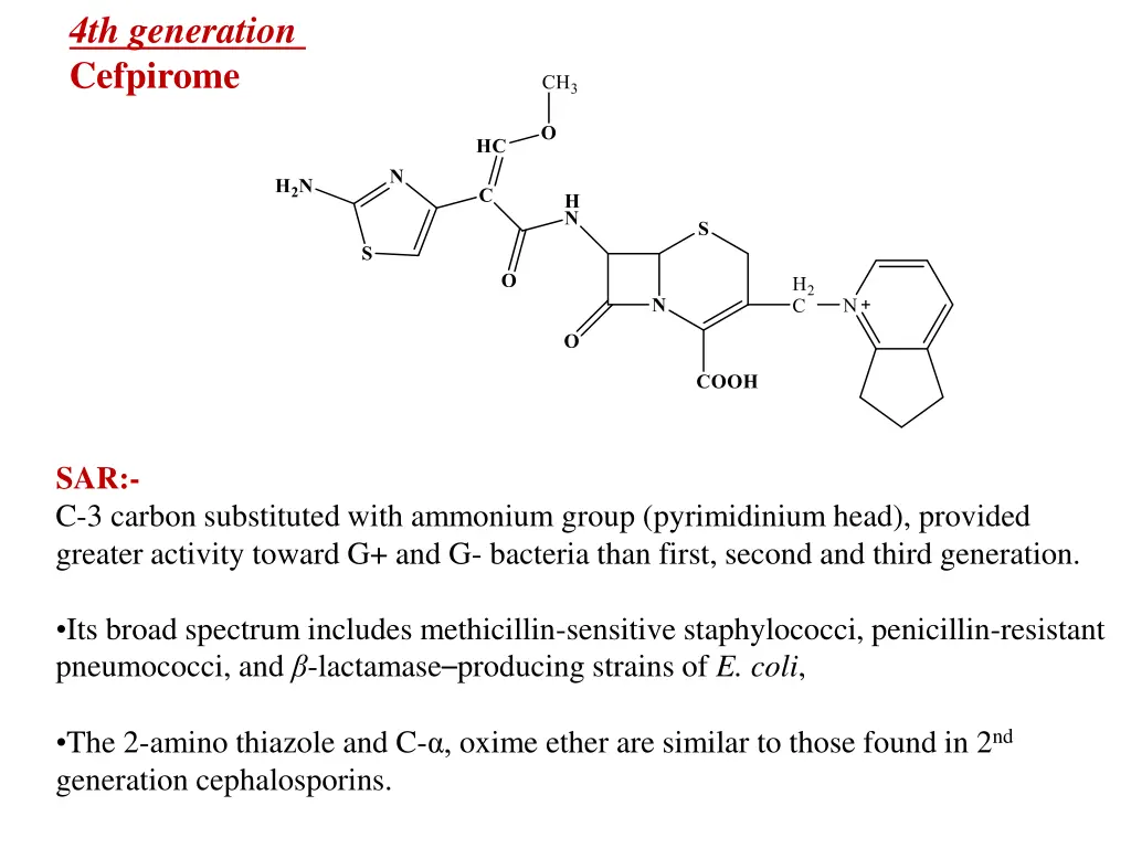 4th generation cefpirome