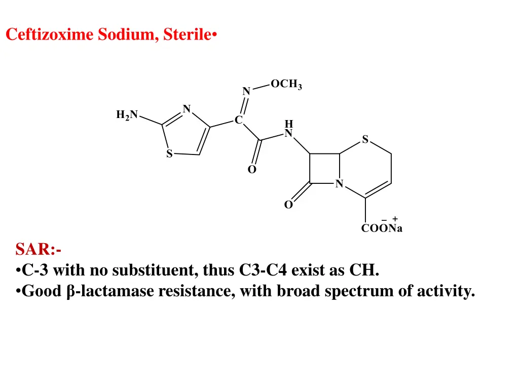 ceftizoxime sodium sterile