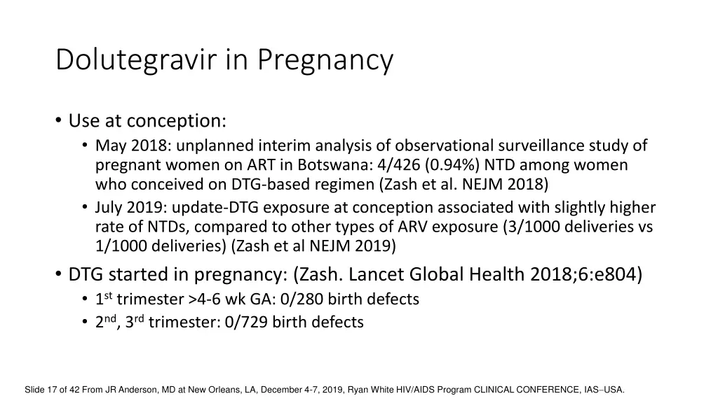 dolutegravir in pregnancy