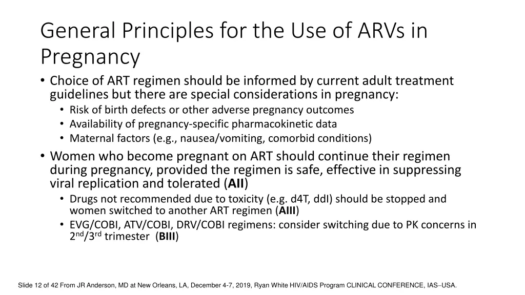 general principles for the use of arvs 1