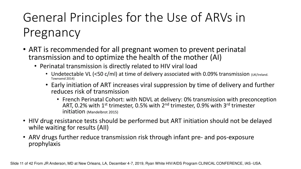 general principles for the use of arvs