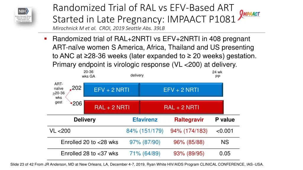 randomized trial of ral vs efv based art started