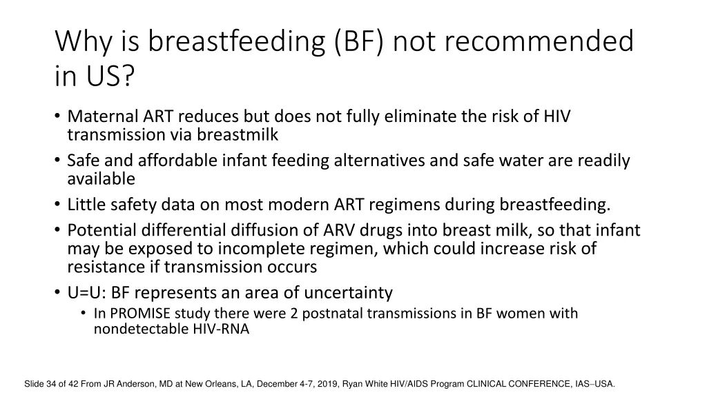 why is breastfeeding bf not recommended in us