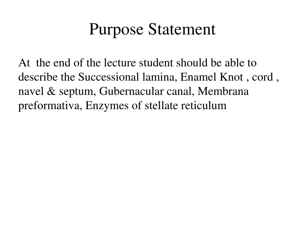 purpose statement