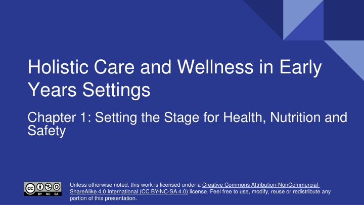 holistic care and wellness in early years settings