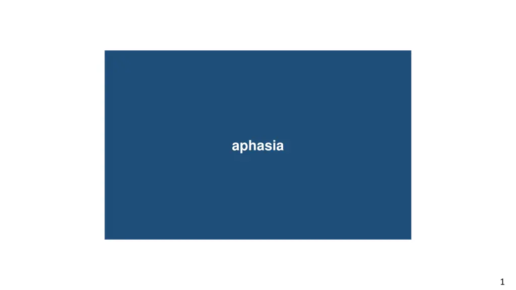 aphasia