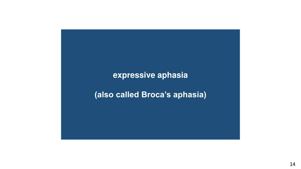 expressive aphasia