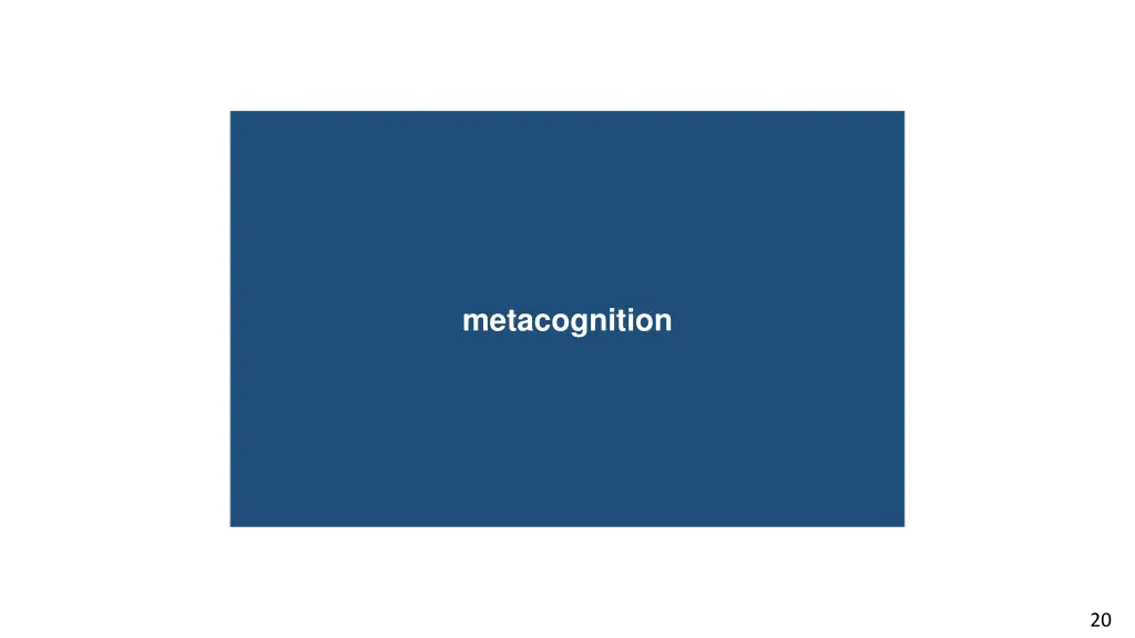 metacognition