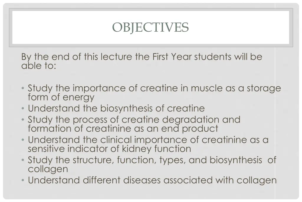 objectives