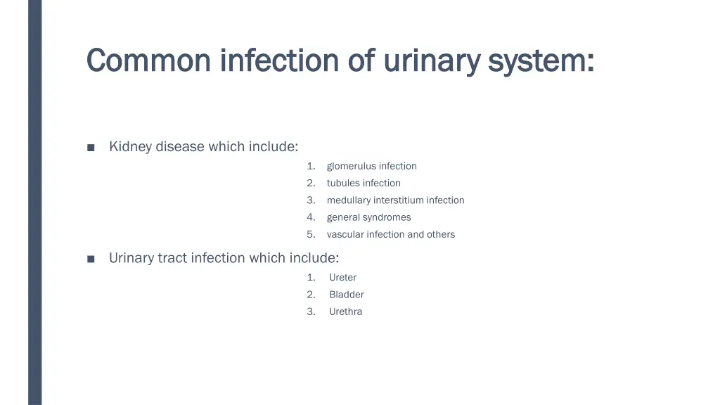 common infection of urinary system common