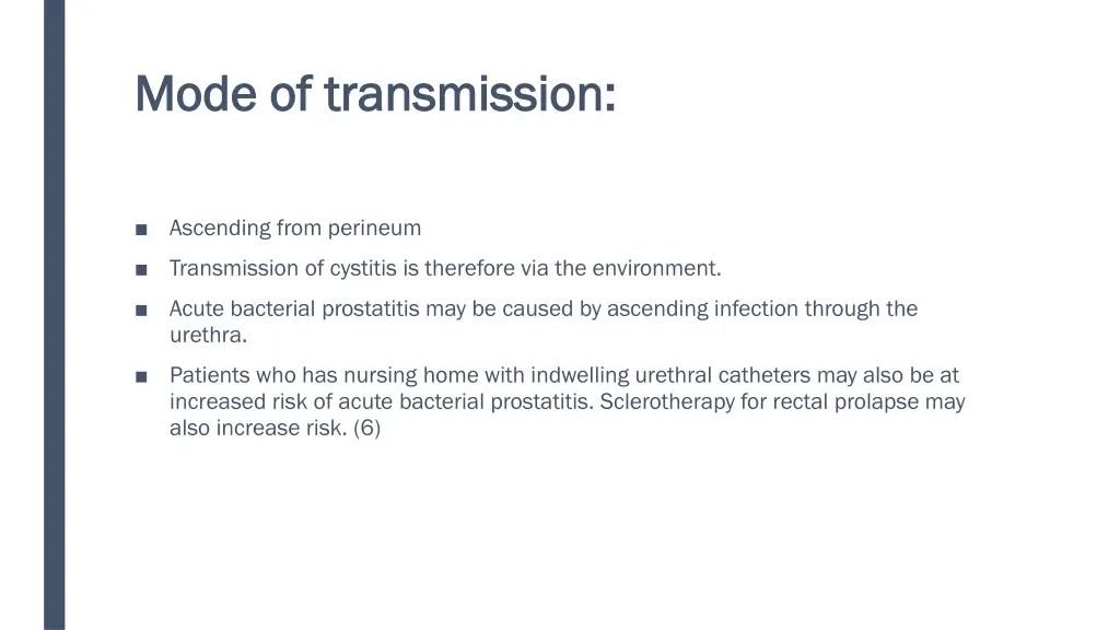 mode of transmission mode of transmission