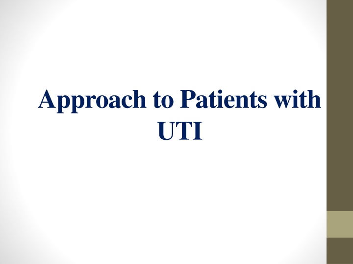 approach to patients with uti