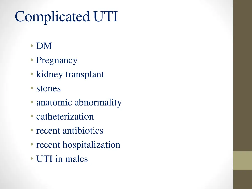 complicated uti