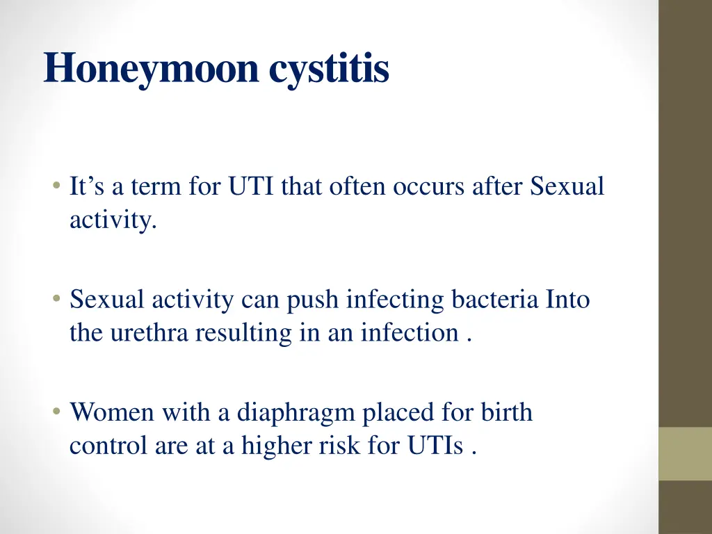 honeymoon cystitis