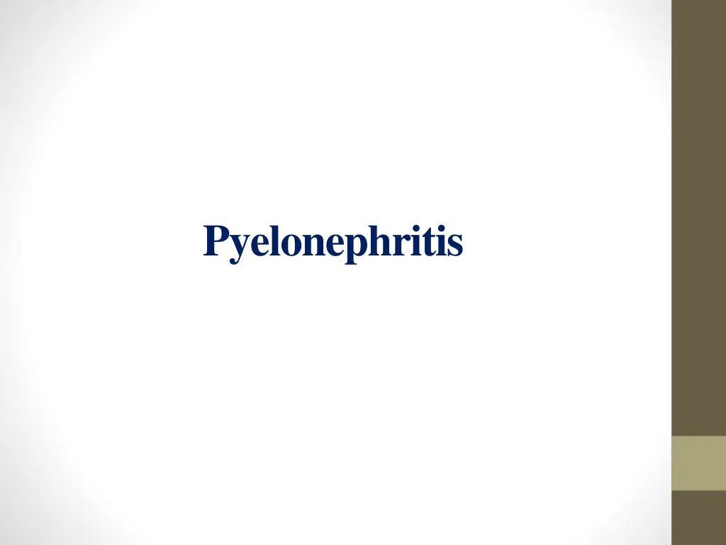 pyelonephritis