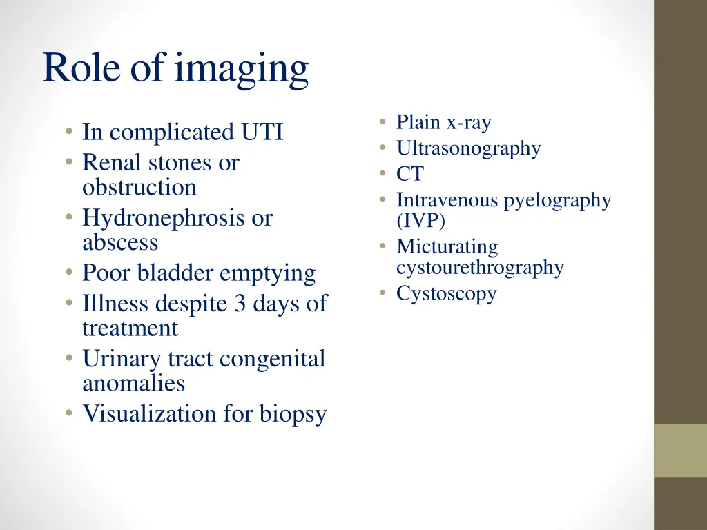 role of imaging