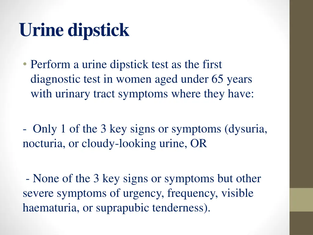 urine dipstick
