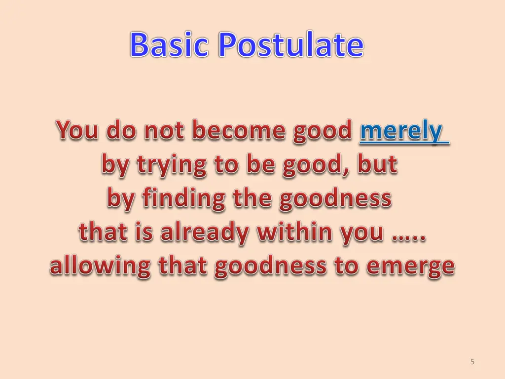 basic postulate