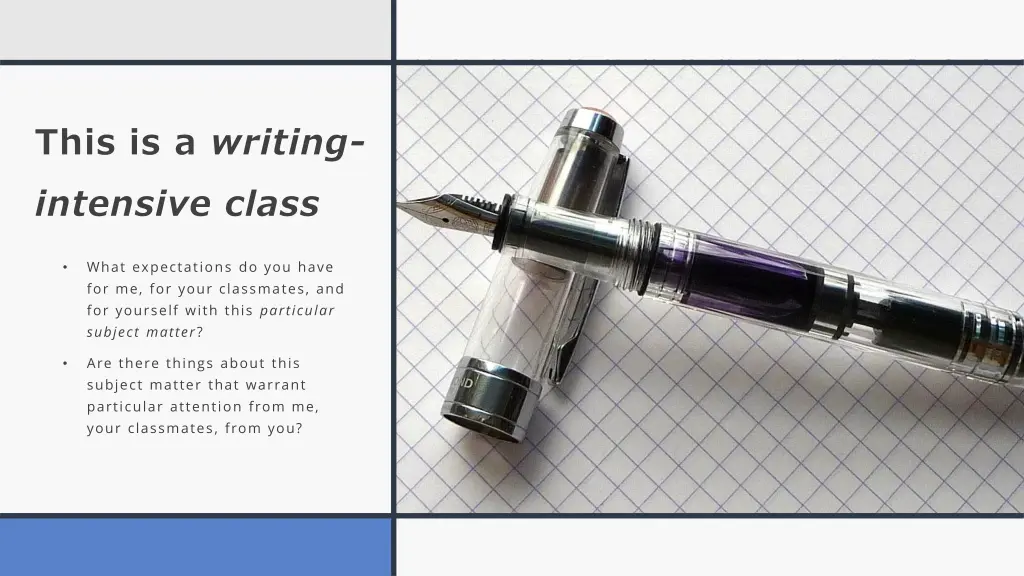 this is a writing intensive class