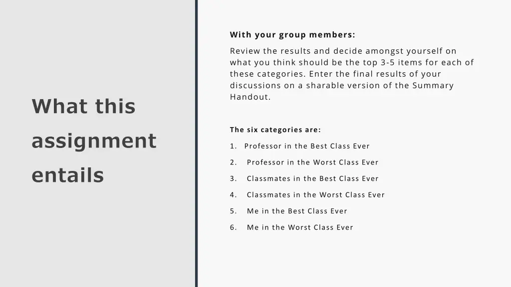 with your group members