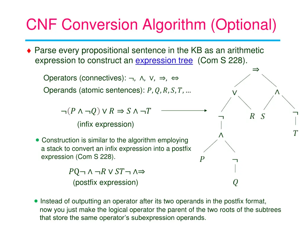 cnf conversion algorithm optional