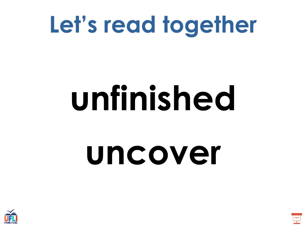 unfinished uncover