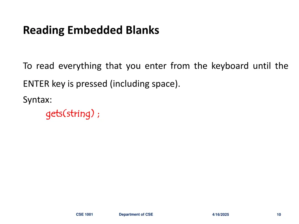 reading embedded blanks