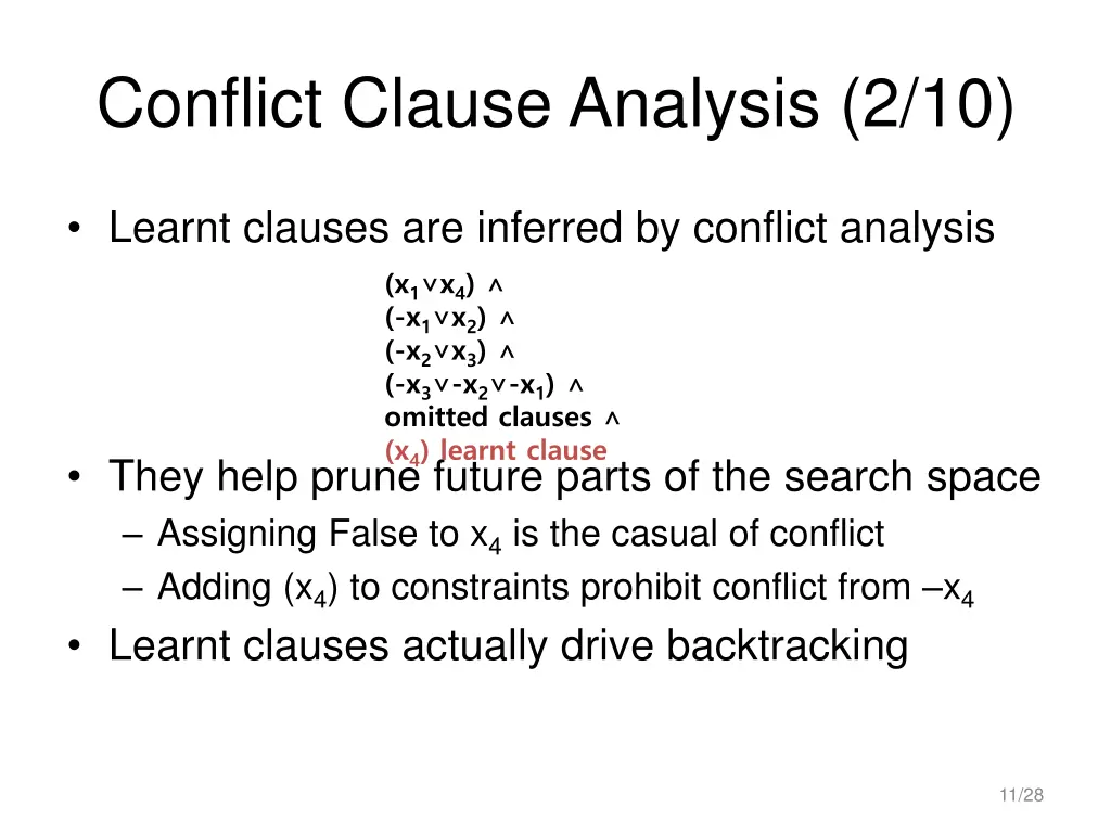 conflict clause analysis 2 10