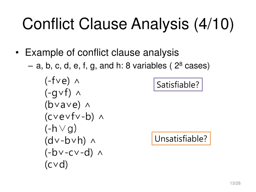 conflict clause analysis 4 10