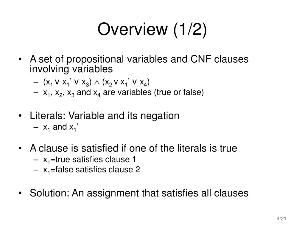 overview 1 2