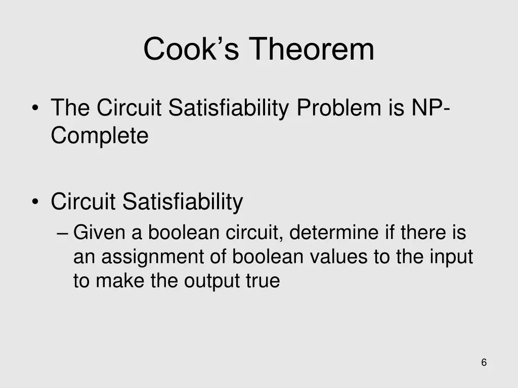 cook s theorem