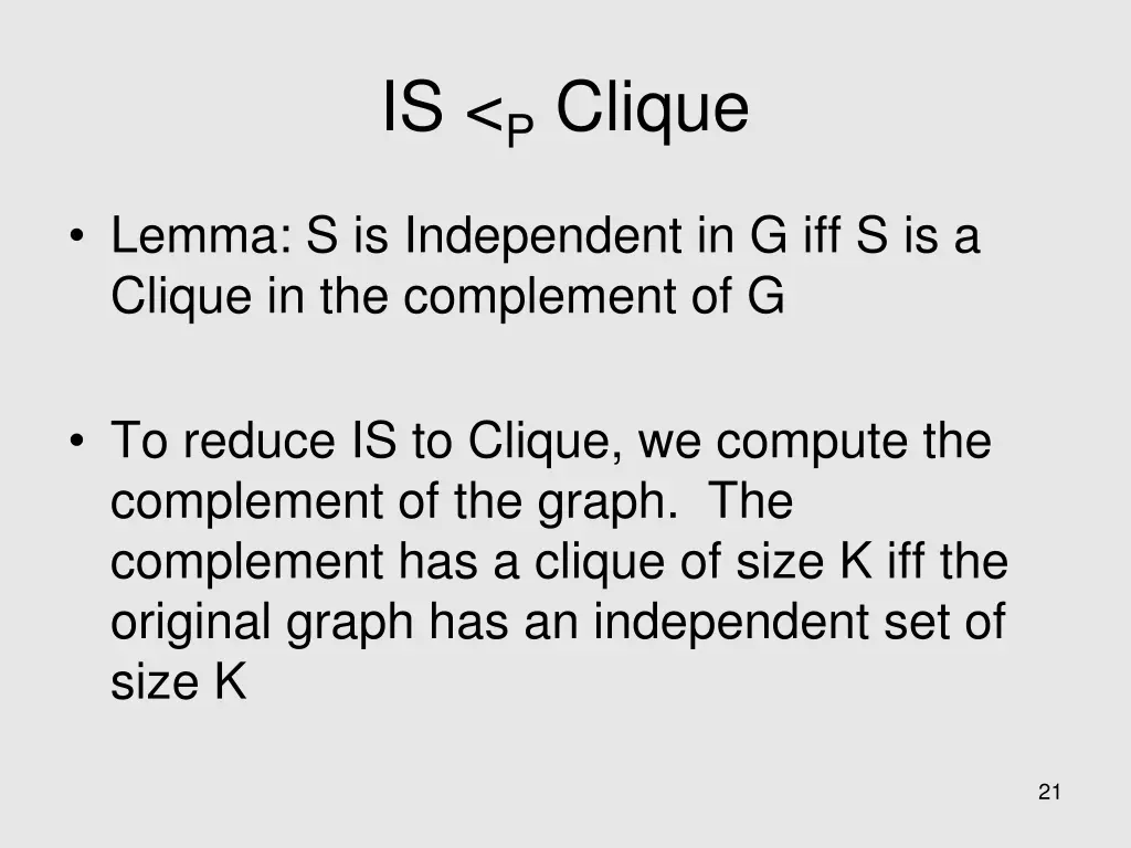 is p clique