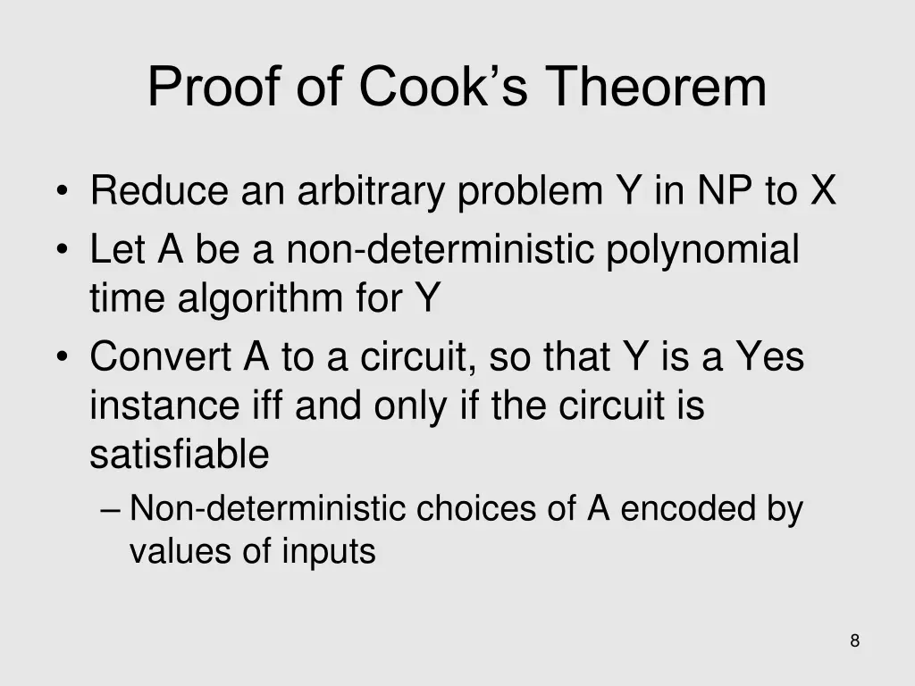 proof of cook s theorem