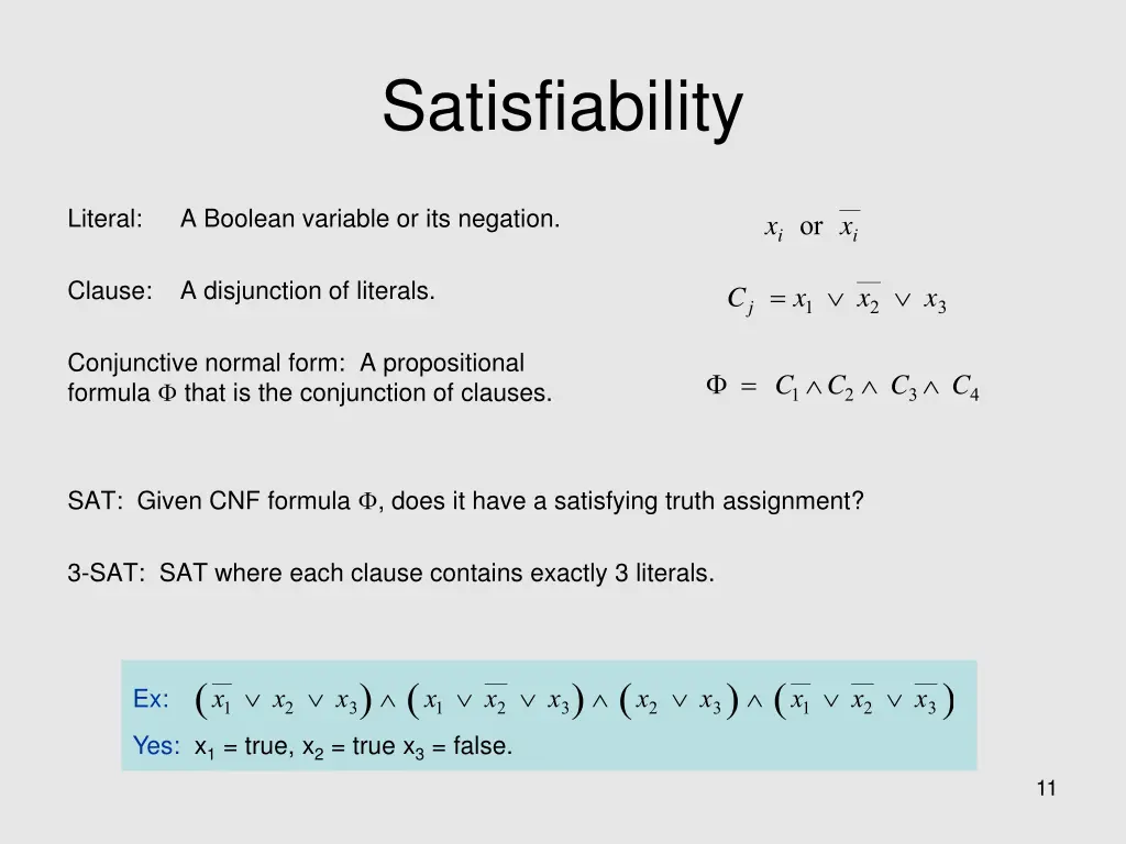 satisfiability