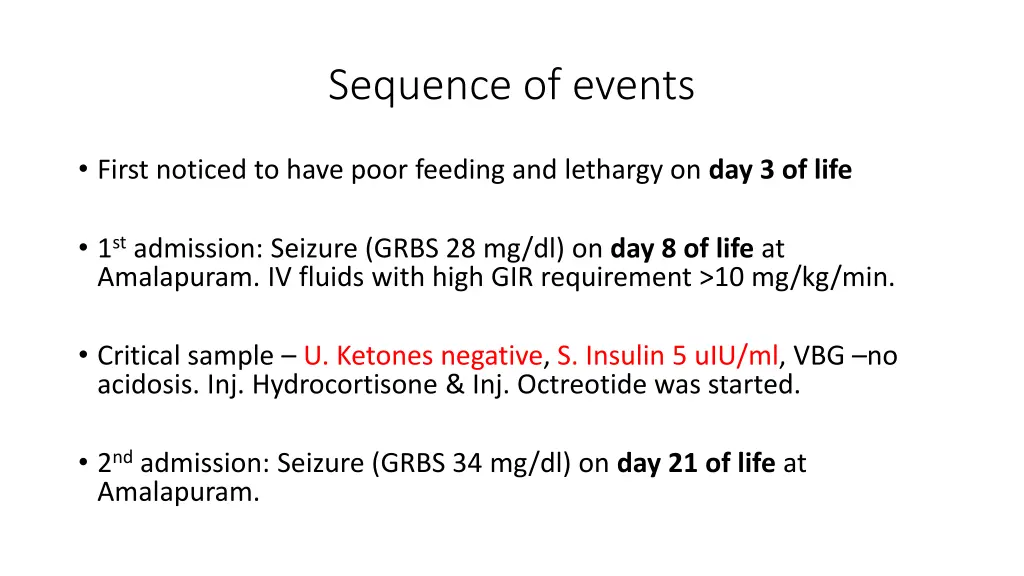 sequence of events