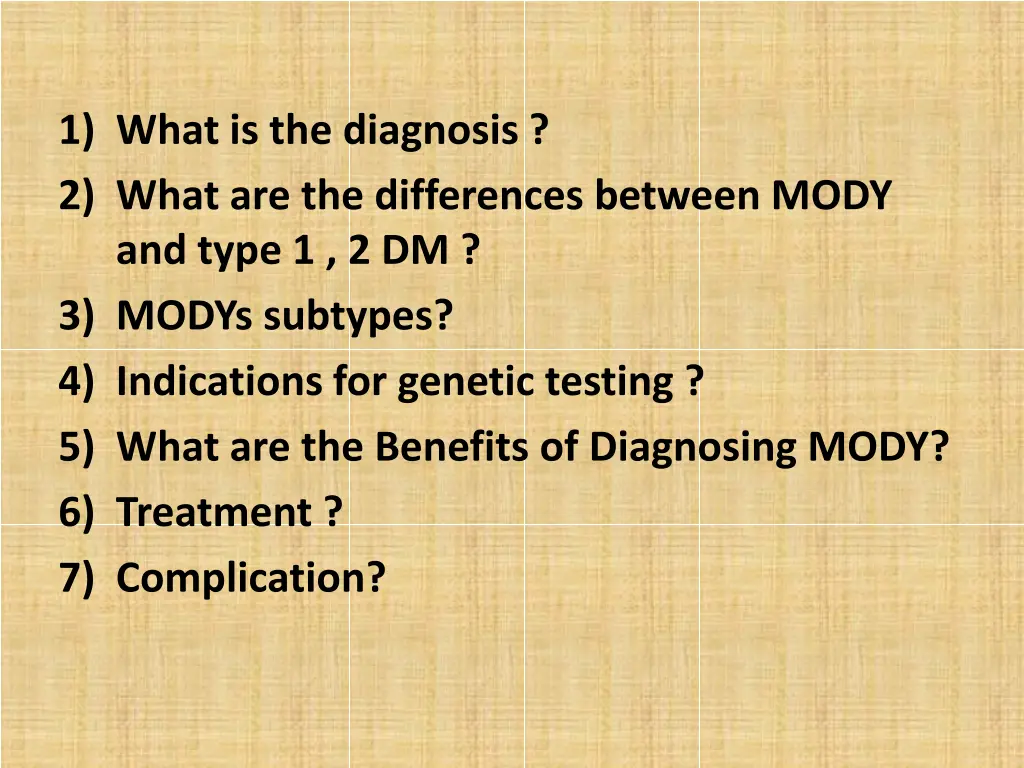 1 what is the diagnosis 2 what