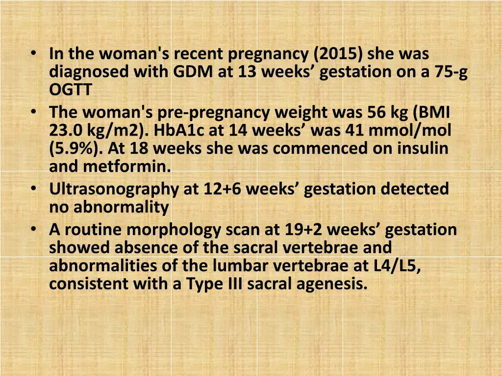 in the woman s recent pregnancy 2015