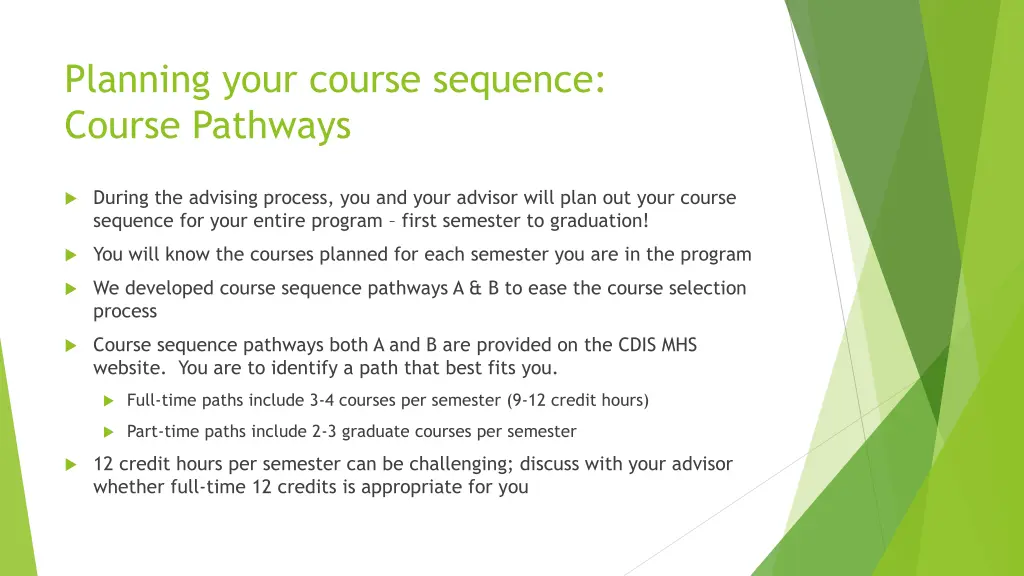 planning your course sequence course pathways
